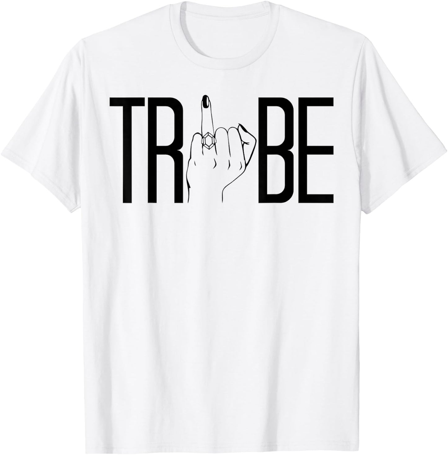 Tribe Ring Finger Wedding Bridal Bachelorette Party Matching T-Shirt - T-Shirt | White