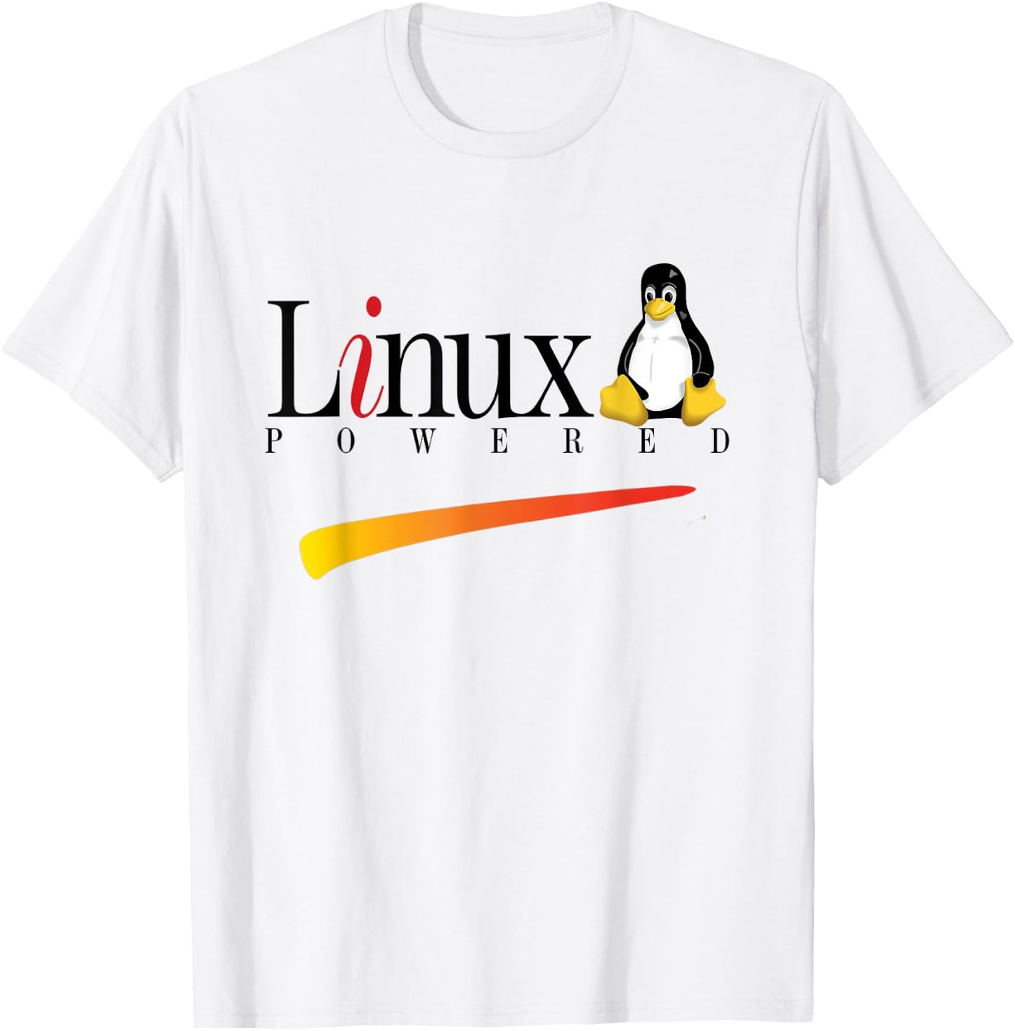 Linux Os Powered by Linux Tux Penguin -Shirt T-Shirt - T-Shirt | White