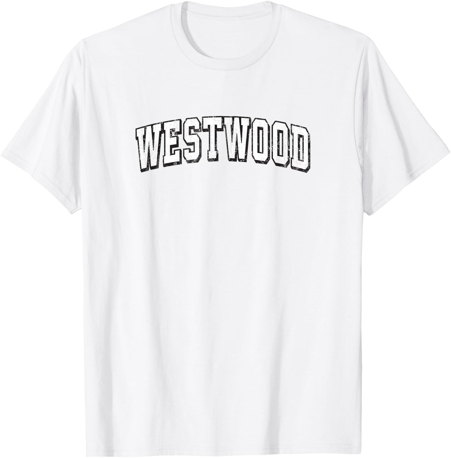 Westwood California Vintage Athletic Sports B&W Print T-Shirt - T-Shirt | White