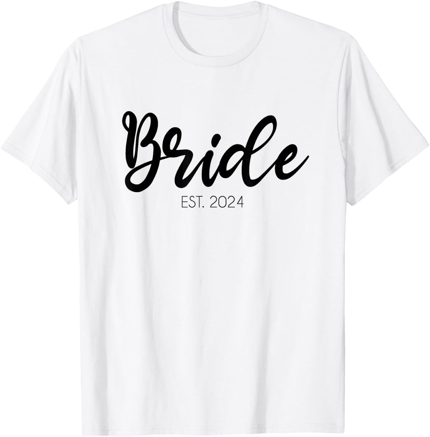 Wedding Matching Gifts Bride Est. 2024 Bridal Gift T-Shirt - T-Shirt | White