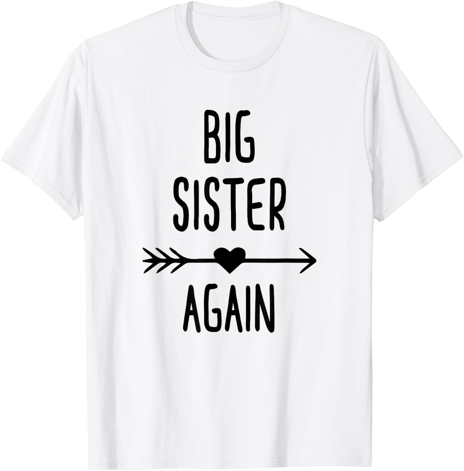 Big Sister Again Outfit Sis To Be Girls Youth Teens T-Shirt - T-Shirt | White