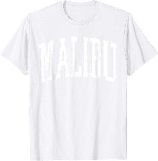 Preppy Trendy Malibu California T-Shirt - T-Shirt | White