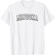 Minooka Illinois Vintage Athletic Sports B&W Print T-Shirt - T-Shirt | White