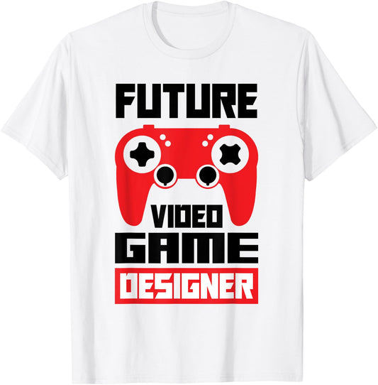 Future Video Game Designer Video Game Player Gamer Gaming T-Shirt - T-Shirt | White