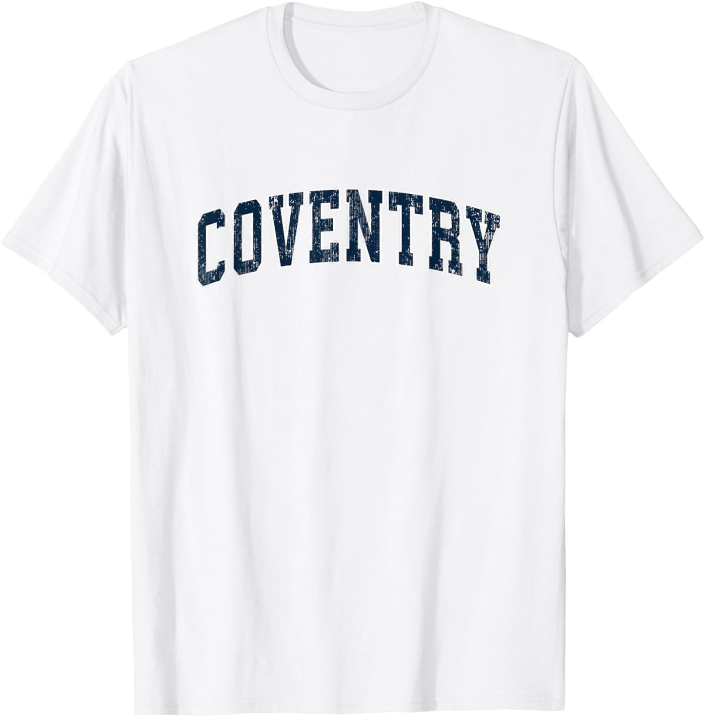 Coventry Connecticut CT Vintage Sports Design Navy Design T-Shirt - T-Shirt | White