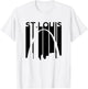 St Louis Missouri Gateway Arch Retro Mississippi River Lou T-Shirt - T-Shirt | White