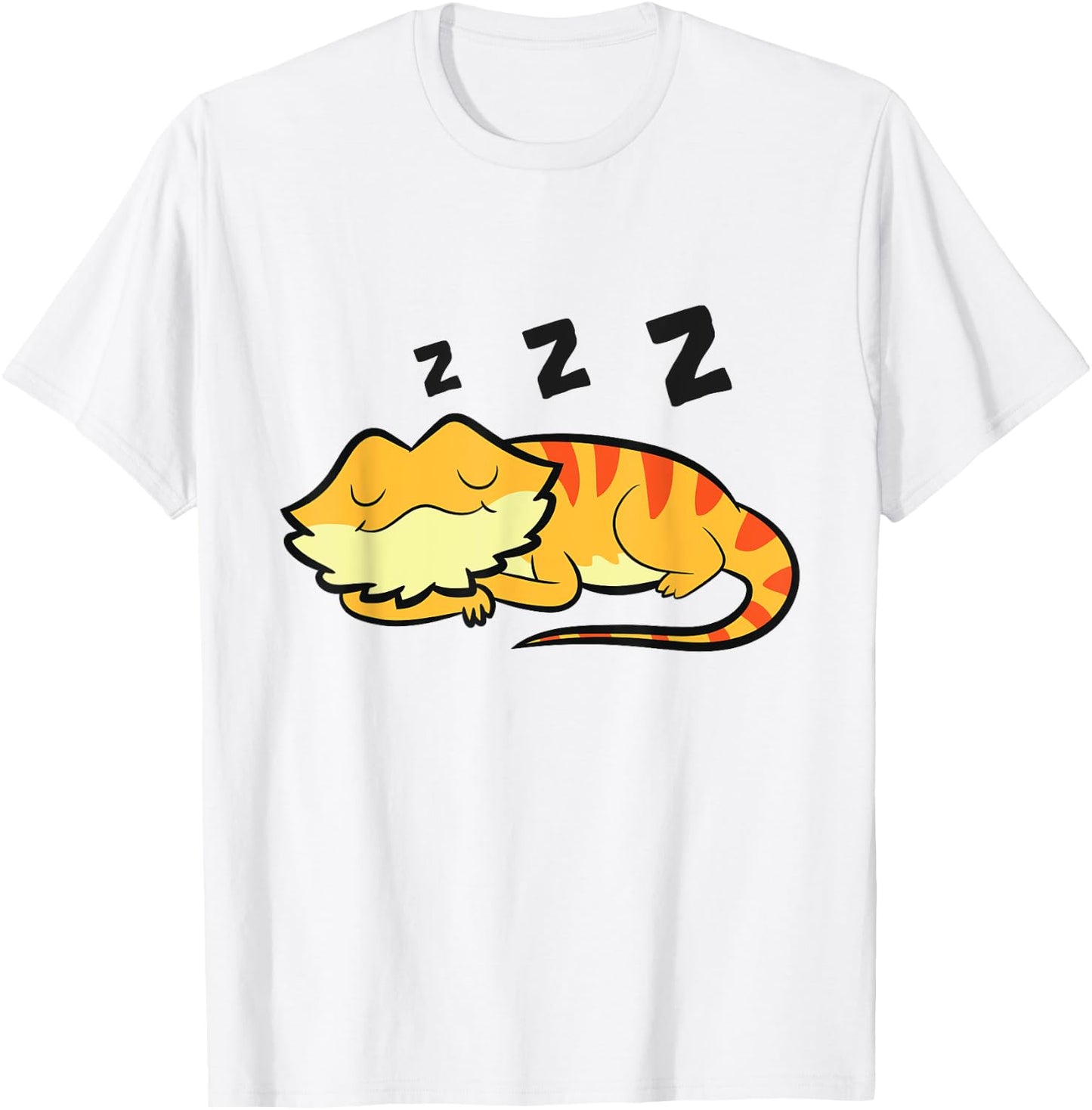 Bearded Dragon Pajama Reptile Lizard Sleeping Bearded Dragon T-Shirt - T-Shirt | White