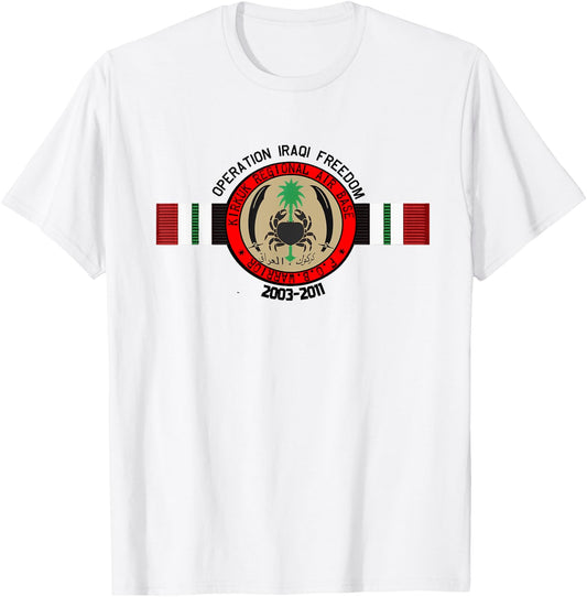KRAB: Kirkuk Regional Airbase, Base Warrior Iraq T-Shirt - T-Shirt | White