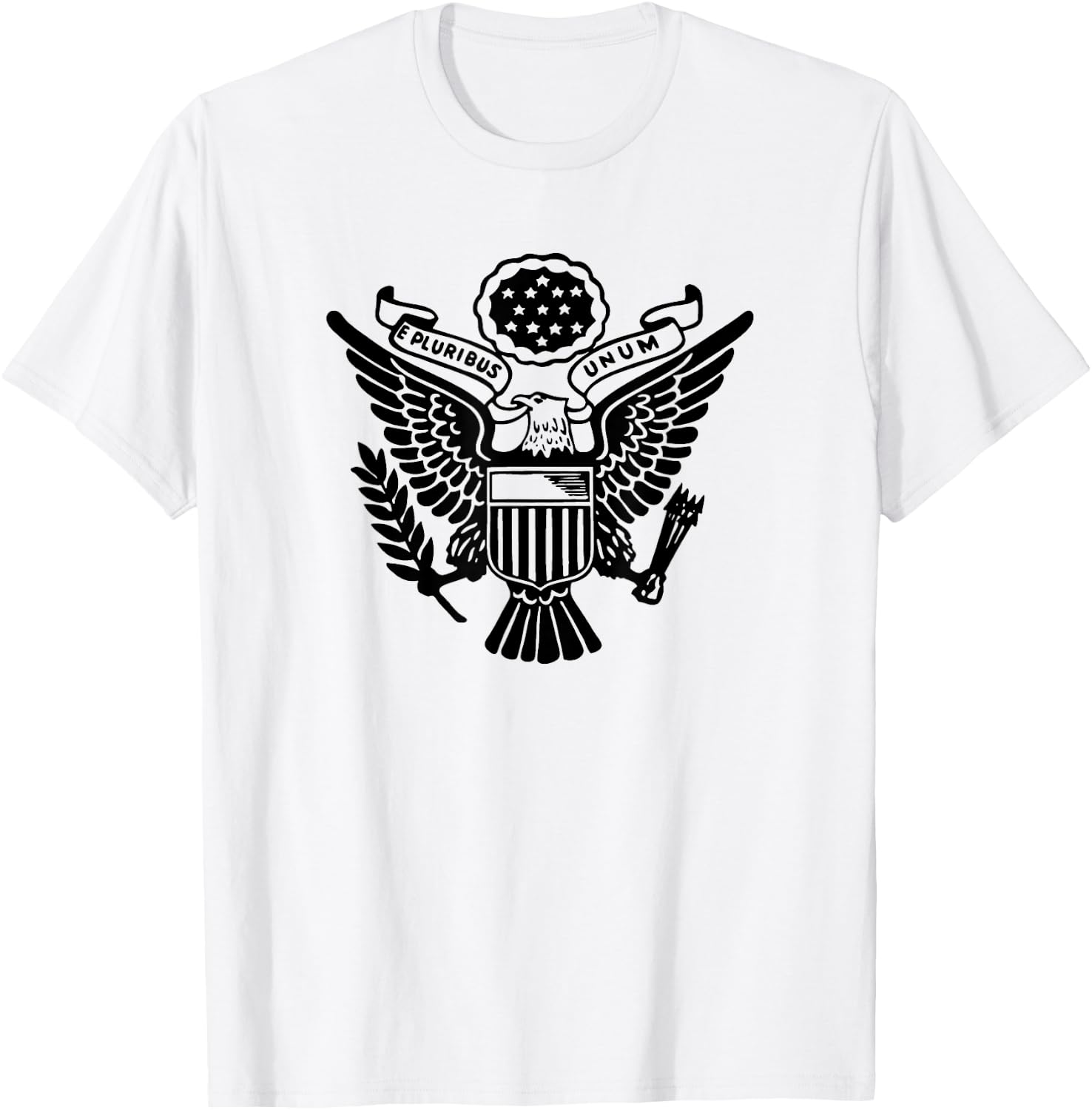 E Pluribus Unum US Eagle Crest T-Shirt - T-Shirt | White
