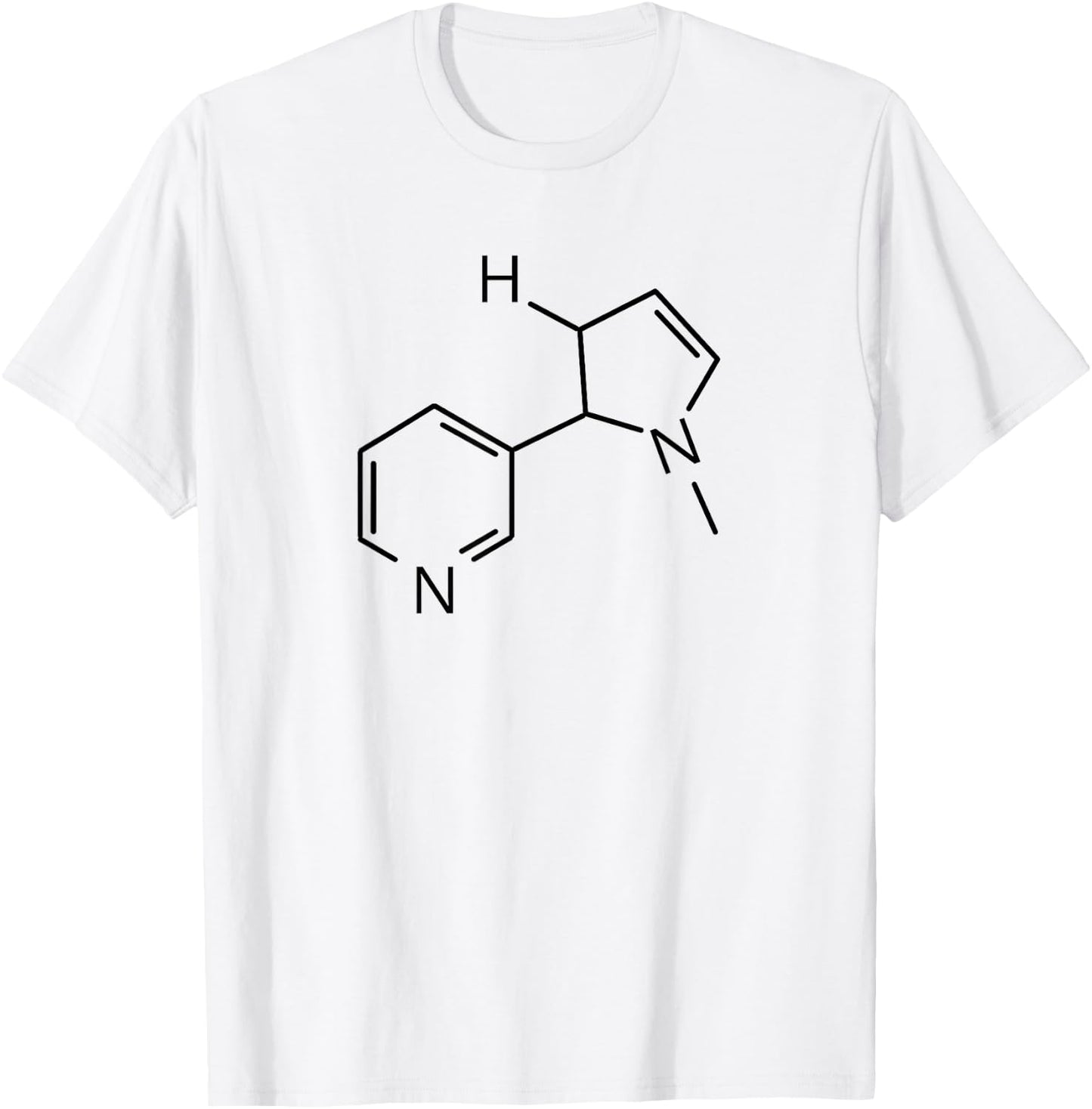 Chemical Structure Of Nicotine | Molecule Of Addiction T-Shirt - T-Shirt | White