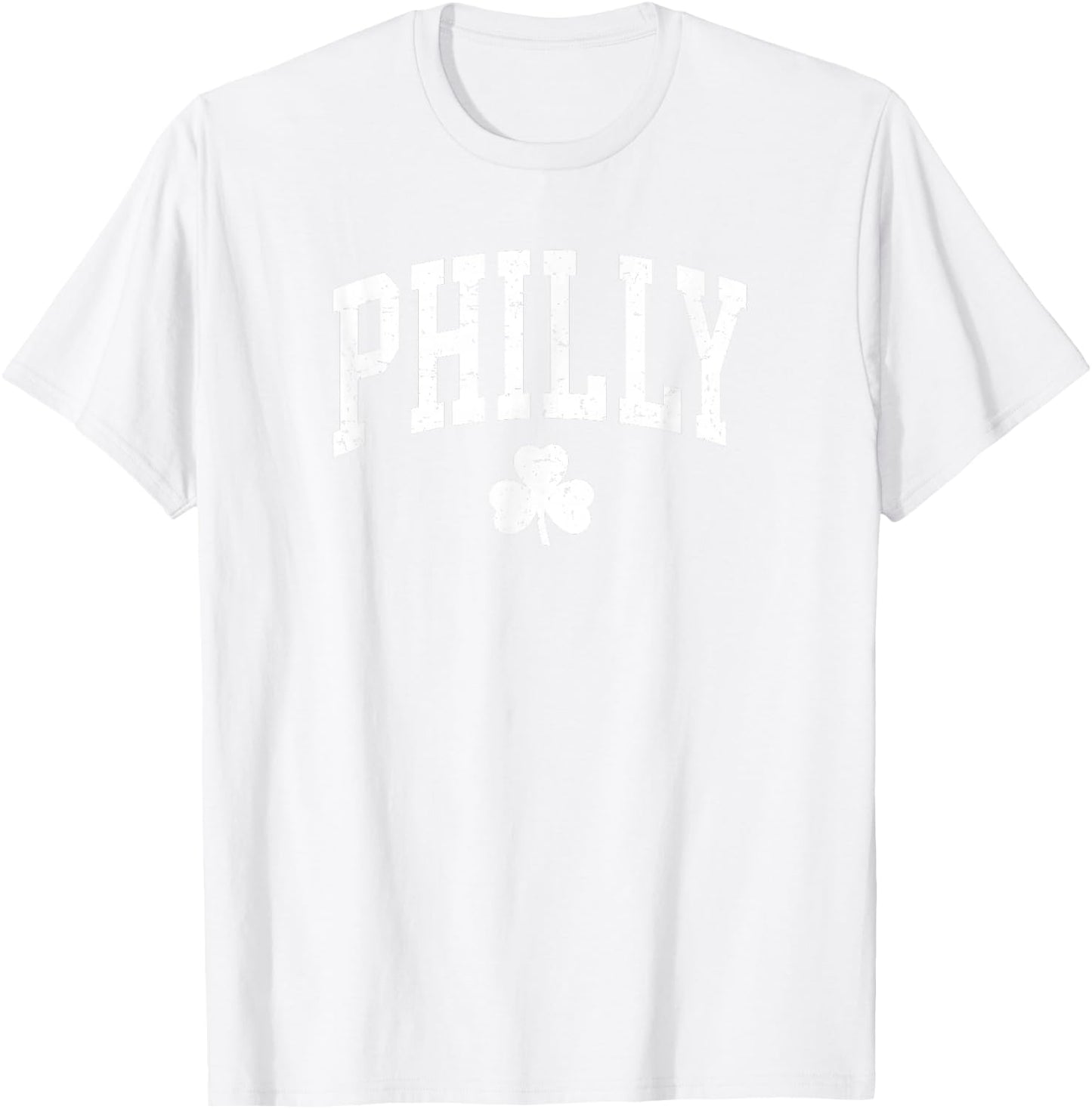 Retro Philly Philadelphia St Patricks Day Clover Boys Girls T-Shirt - T-Shirt | White