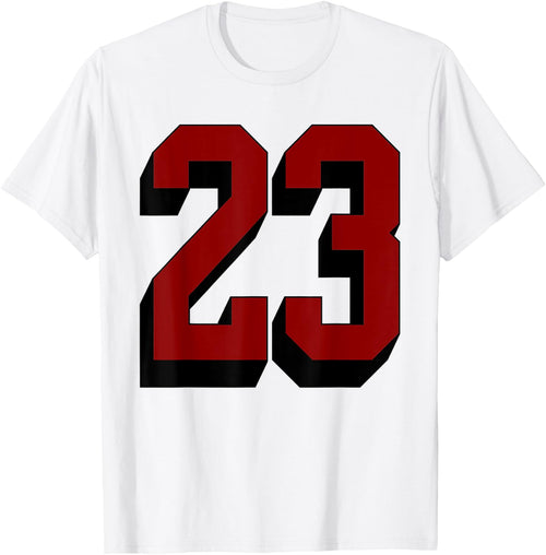 #23 Number 23 Varsity Fan Sports Team White Jersey