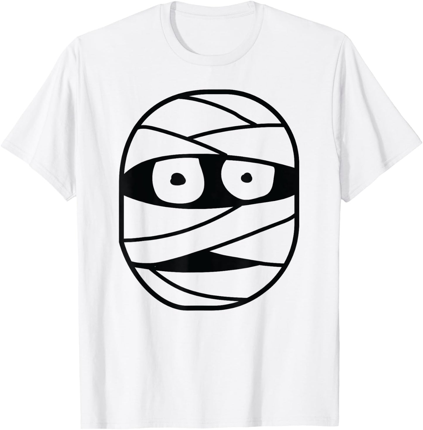 Halloween Mummy Face Costume Kids Men Women Boys Girls T-Shirt - T-Shirt | White