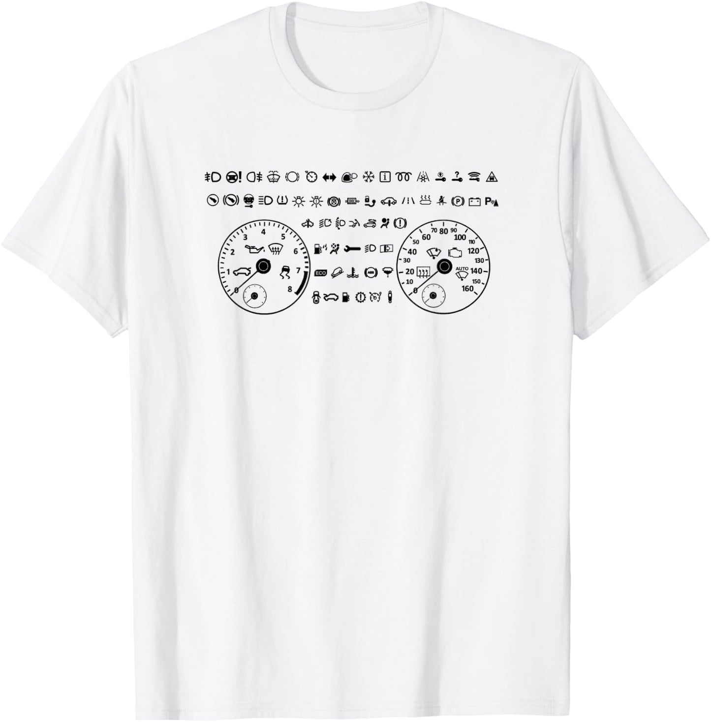 Dashboard Indicator Lights T-Shirt - T-Shirt | White
