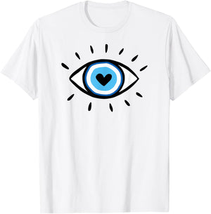 Evil Eye Spiritual Aesthetic Esoteric Mystical Themed T-Shirt - T-Shirt | White