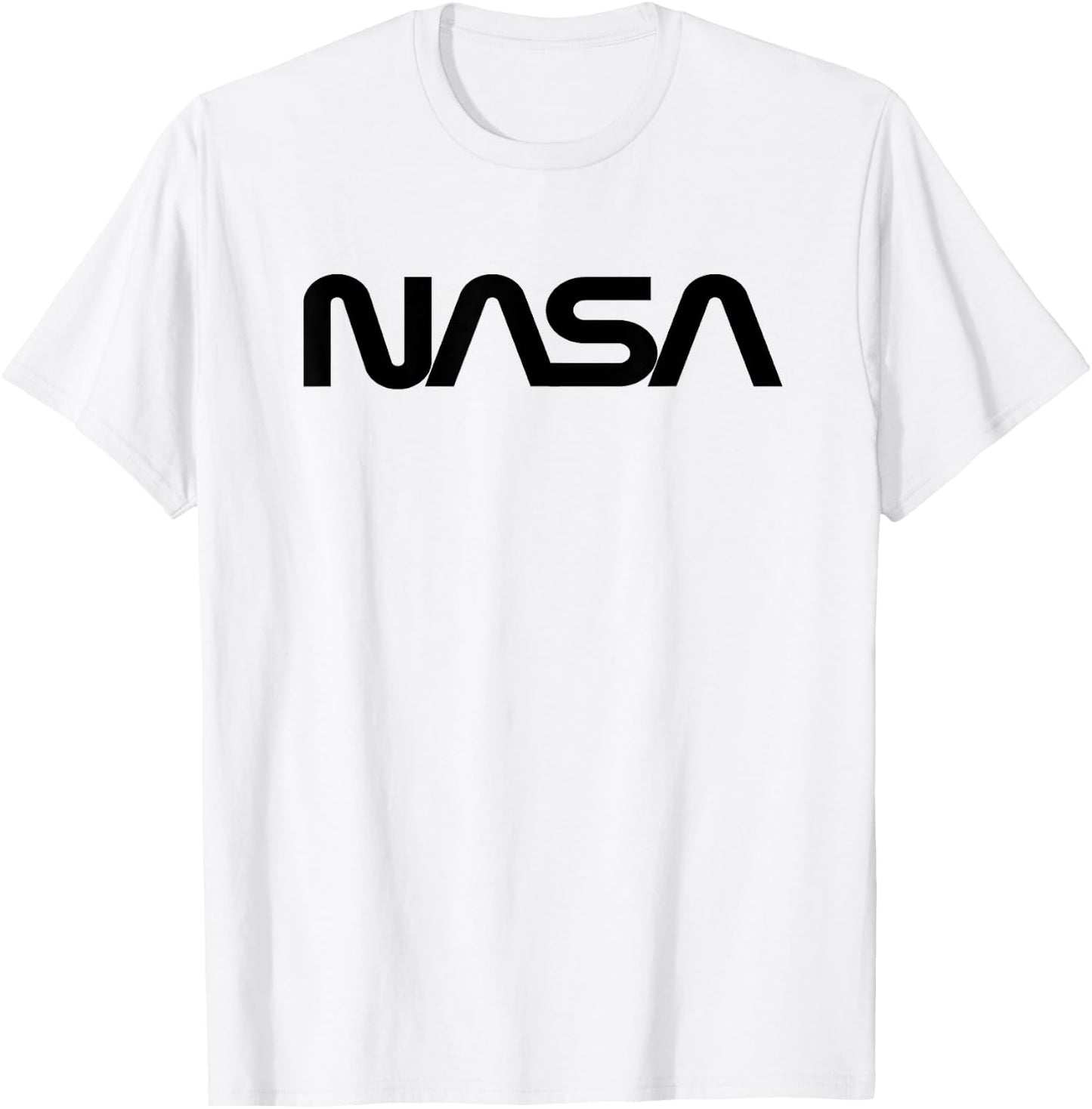 Black NASA Worm Logo T-Shirt - T-Shirt | White