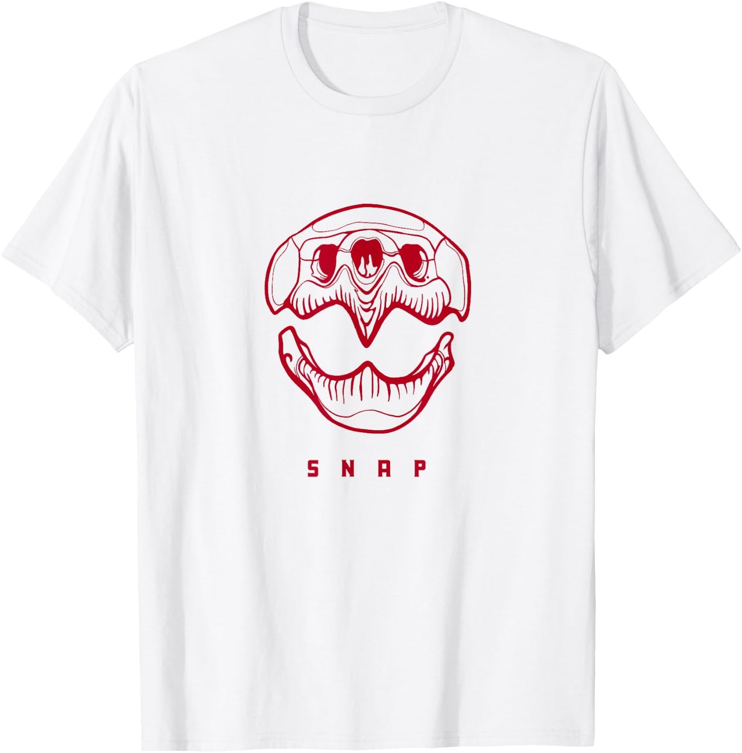 Alligator snapping turtle skull. Design for reptile lovers T-Shirt - T-Shirt | White