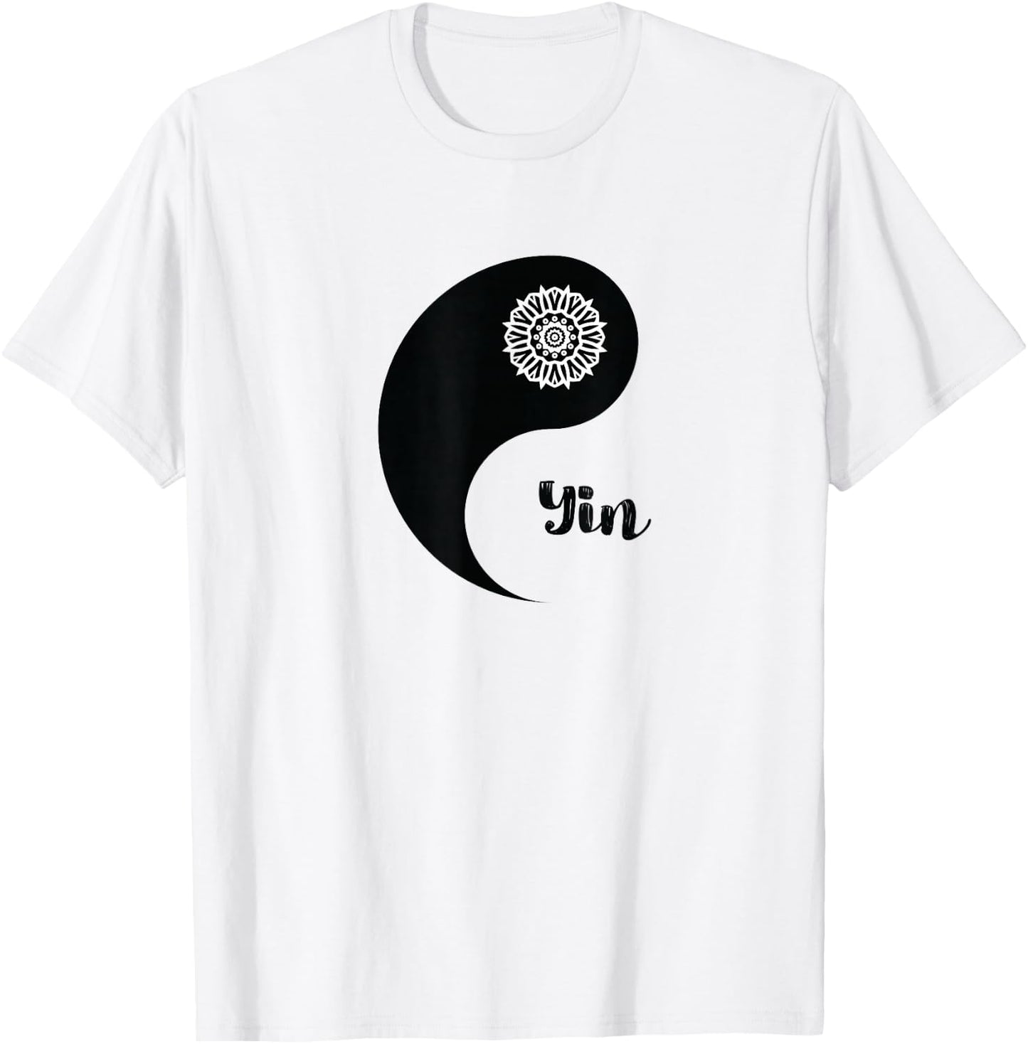 Valentines Day Couple Matching Shirt Men Women Yin & Yang T-Shirt - T-Shirt | White
