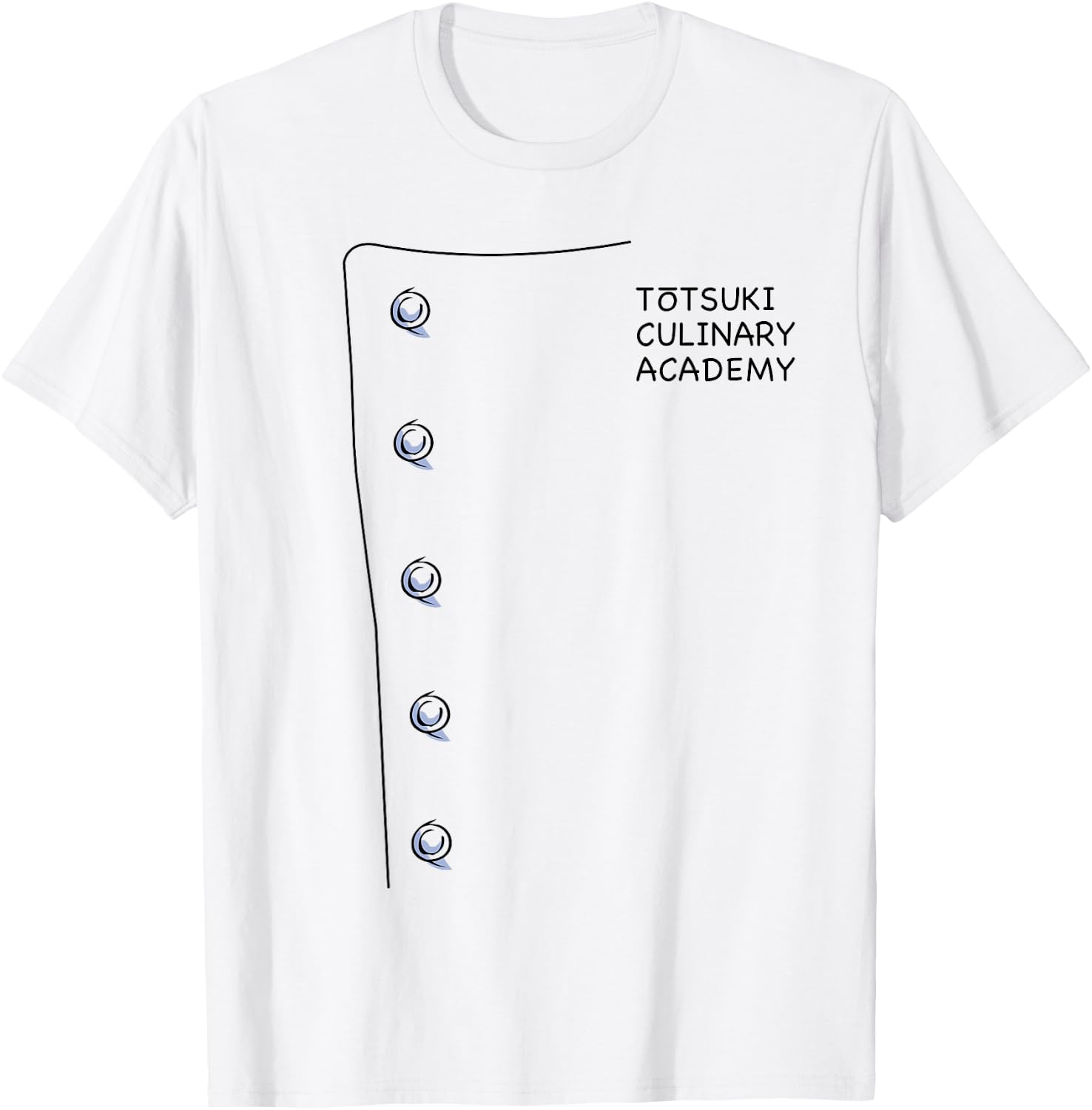 Totsuki Culinary Academy Anime Manga Cosplay Shokugeki T-Shirt - T-Shirt | White