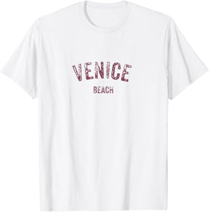 Vintage Retro Venice Beach CA Shirt Sun Surf Boardwalk T-Shirt - T-Shirt | White