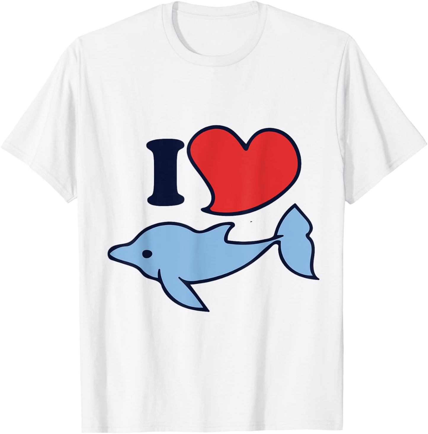 I love dolphins cute dolphin T-Shirt - T-Shirt | White