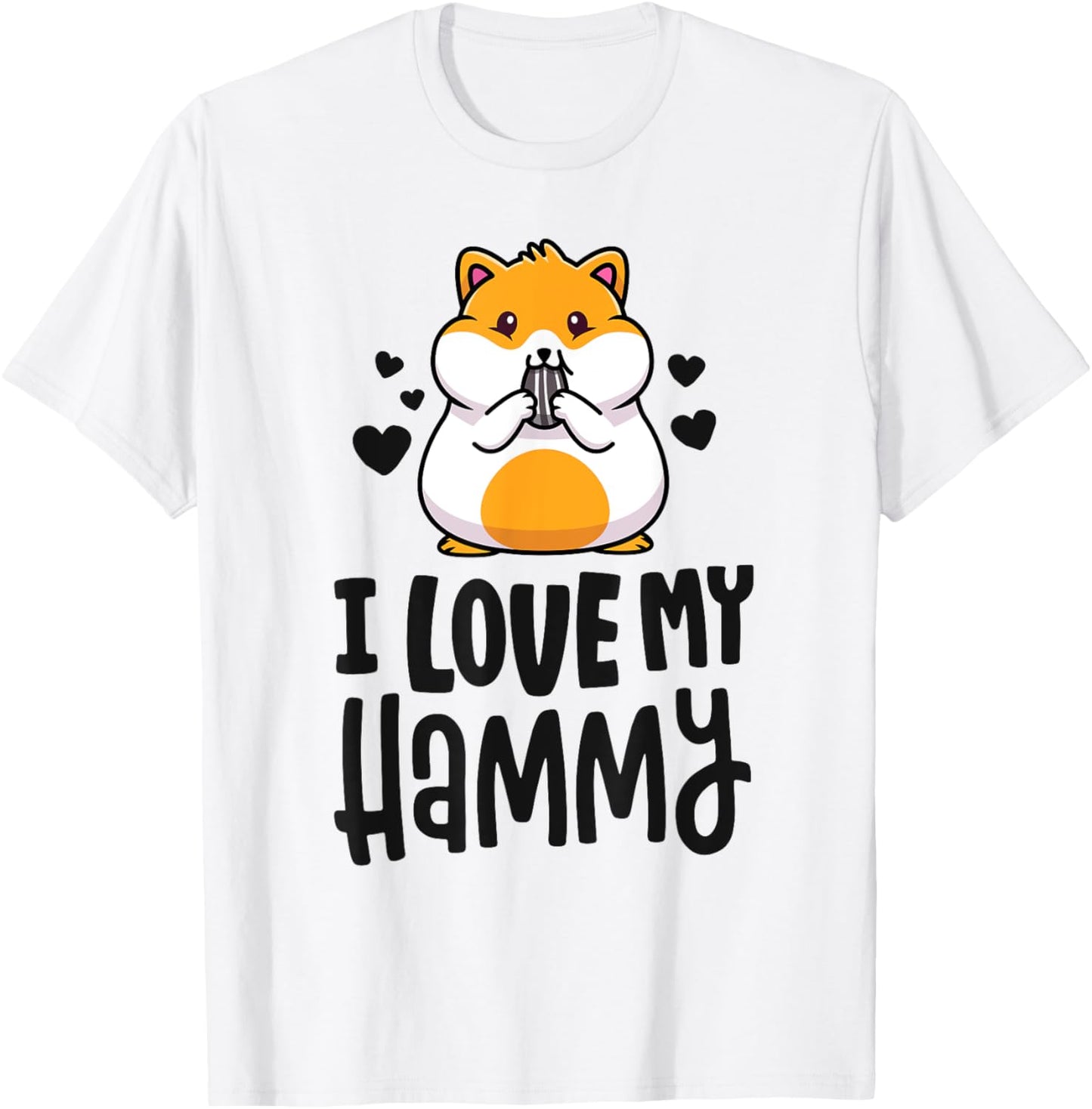 I Love My Hammy Shirt Cute Hamster Kawaii Shirt Kids Gift T-Shirt - T-Shirt | White