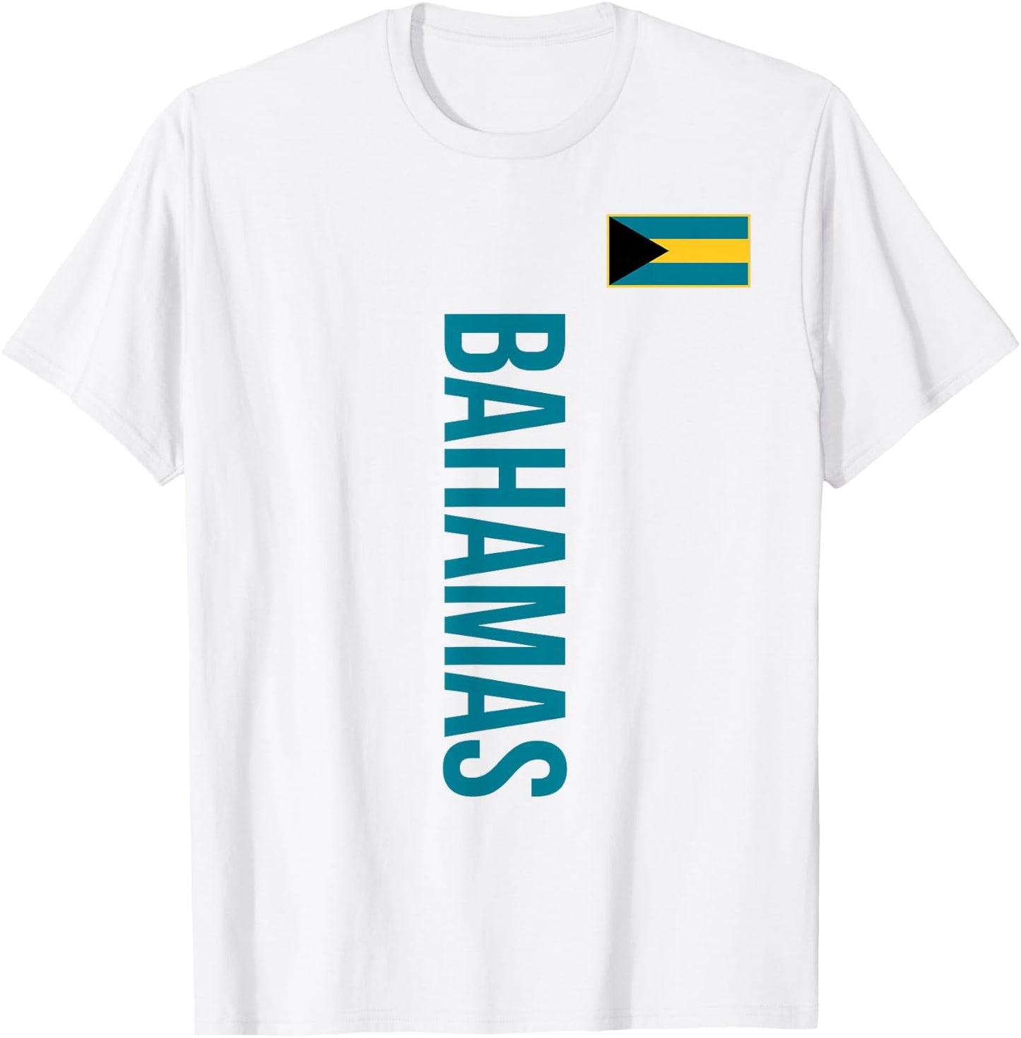 Bahamas flag sports football athletic jersey top T-Shirt - T-Shirt | White
