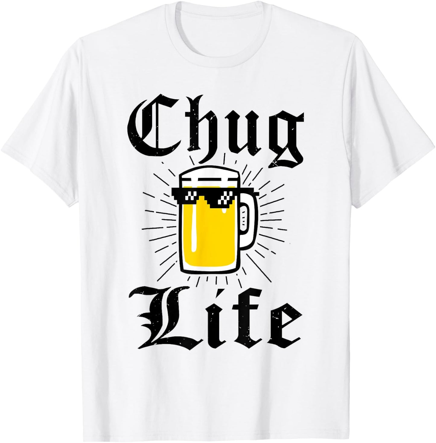 College Beer Lover Gifts: Chug Life 2 Spring Break Beer Fan T-Shirt - T-Shirt | White