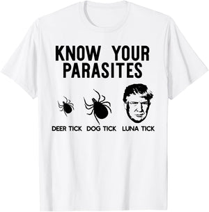 Know Your Parasites Deer Tick Dog Tick Luna Tick T-Shirt - T-Shirt | White