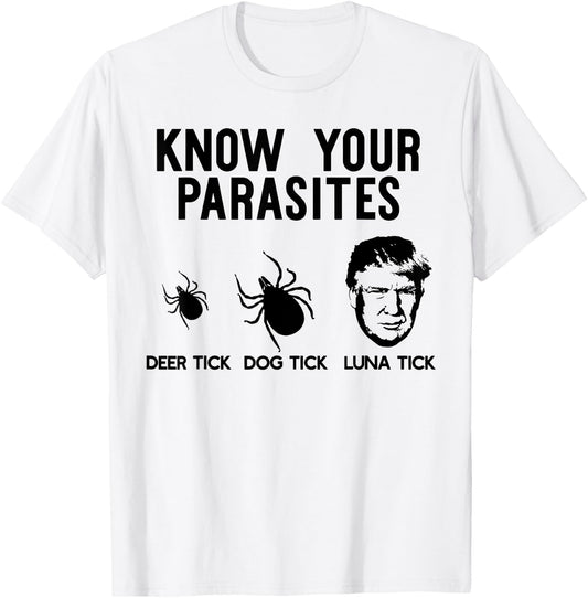 Know Your Parasites Deer Tick Dog Tick Luna Tick T-Shirt - T-Shirt | White