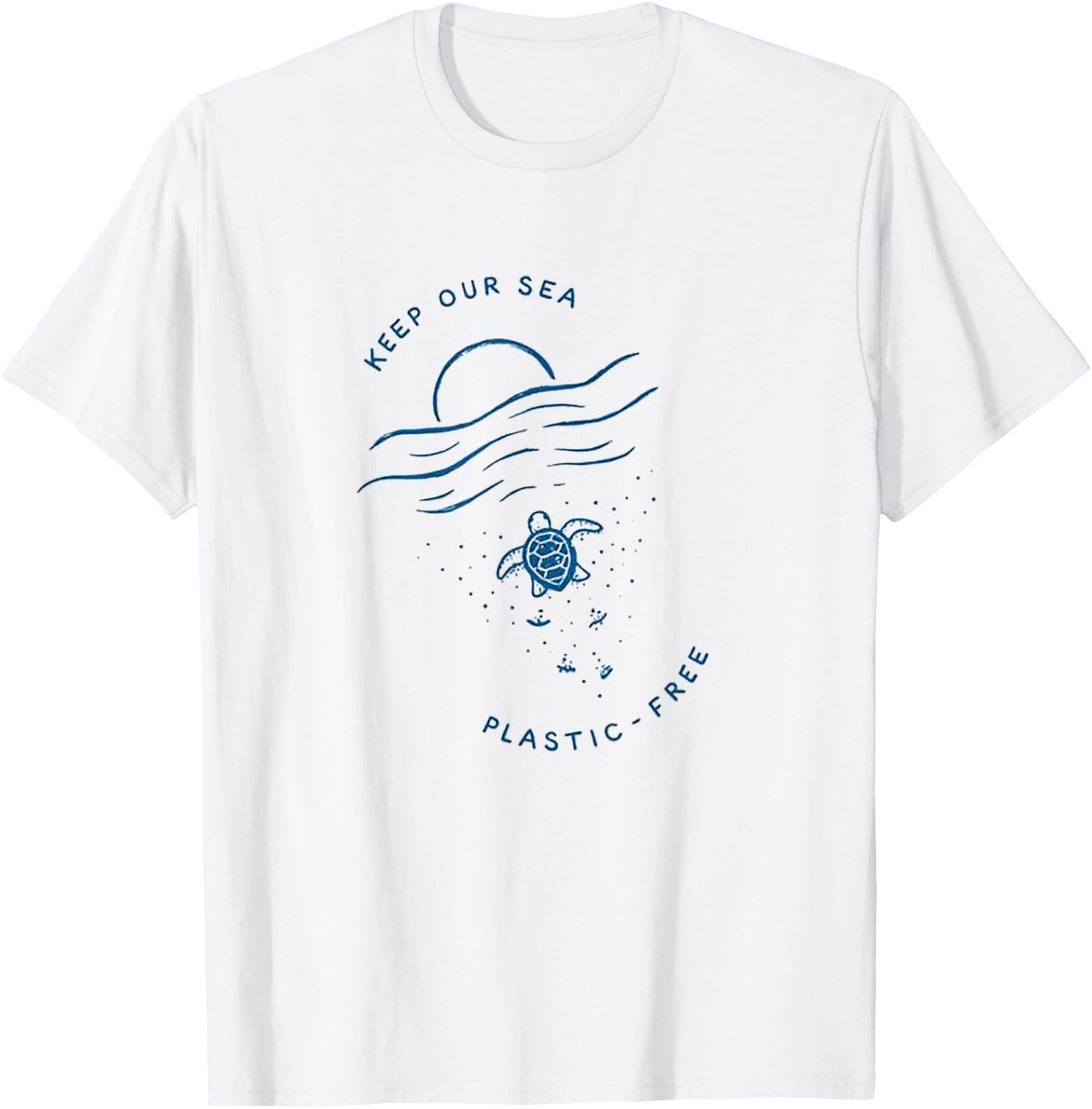 Keep Our Sea Plastic -Free Ocean Lover Gift T-Shirt - T-Shirt | White