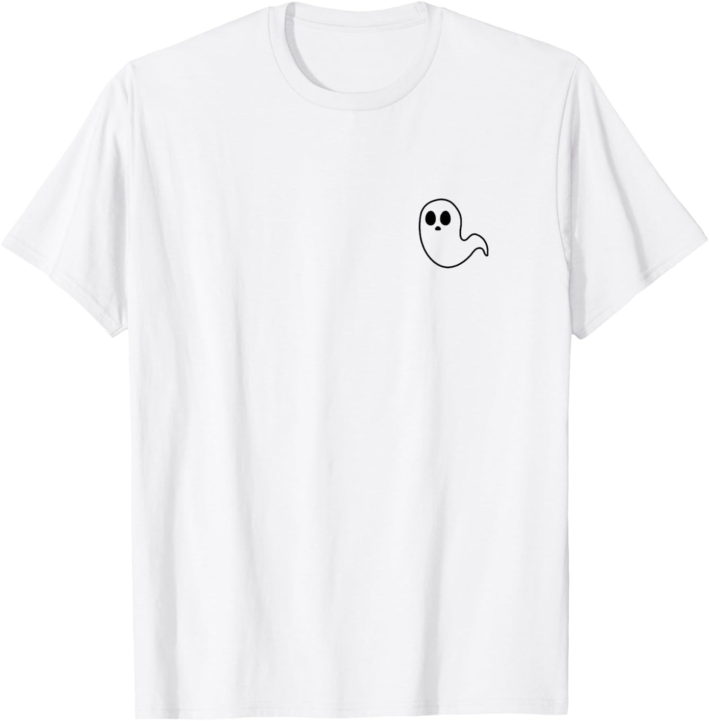 Little Ghost Subtle Halloween Fall Minimal Spooky Season T-Shirt - T-Shirt | White