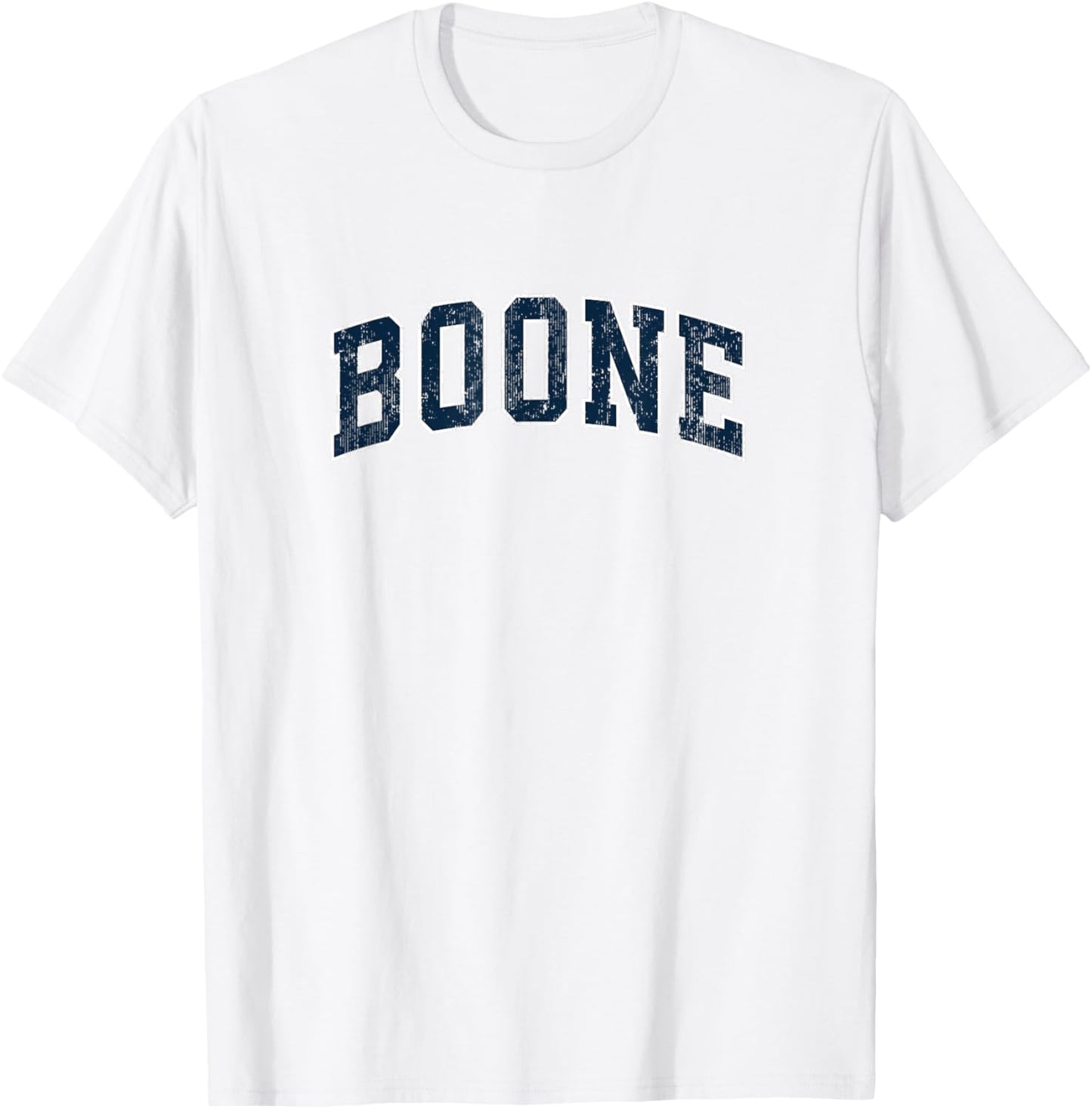 Boone Iowa IA Vintage Sports Design Navy Design T-Shirt - T-Shirt | White