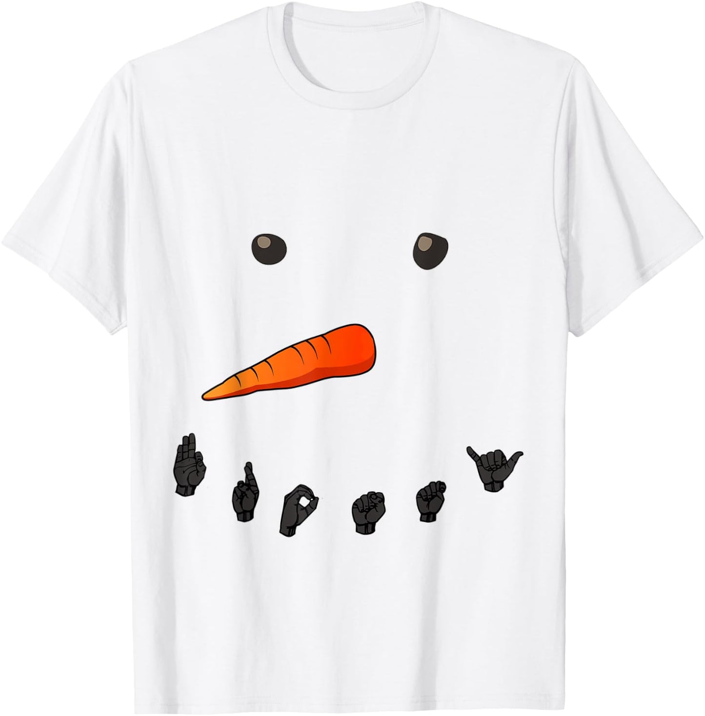 Snow Man Sign Language Teachers Interpreter ASL T-Shirt - T-Shirt | White