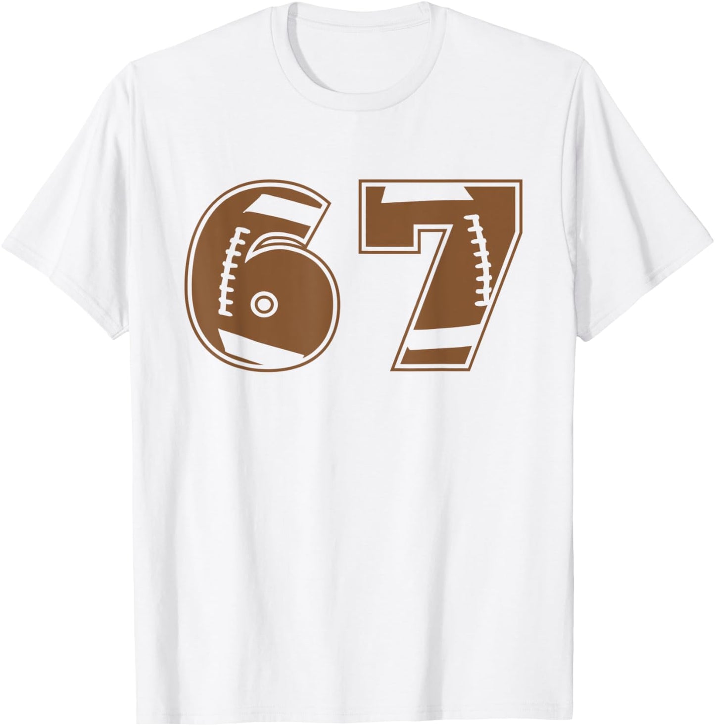Football 67 Jersey Number T-Shirt - T-Shirt | White