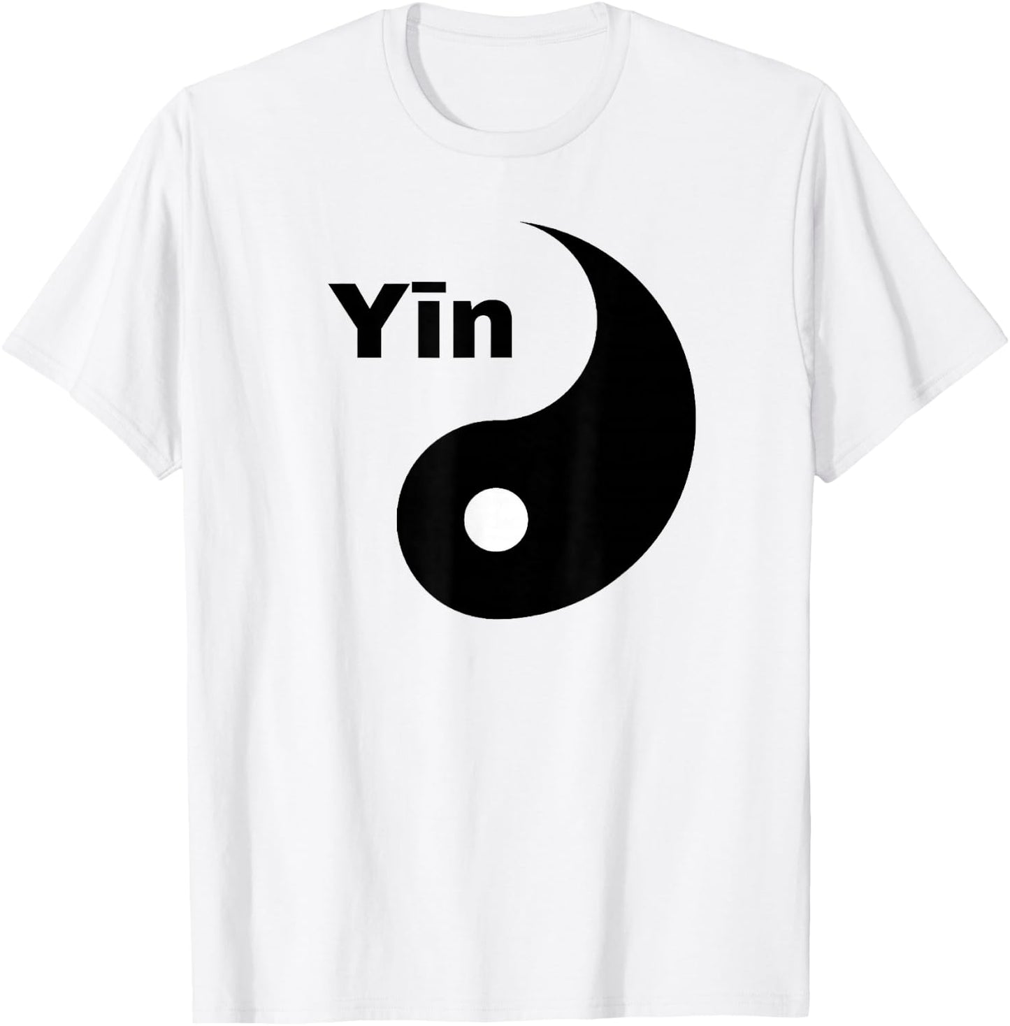 Yin Yang Matching Friends Or Couple Yin T-Shirt - T-Shirt | White