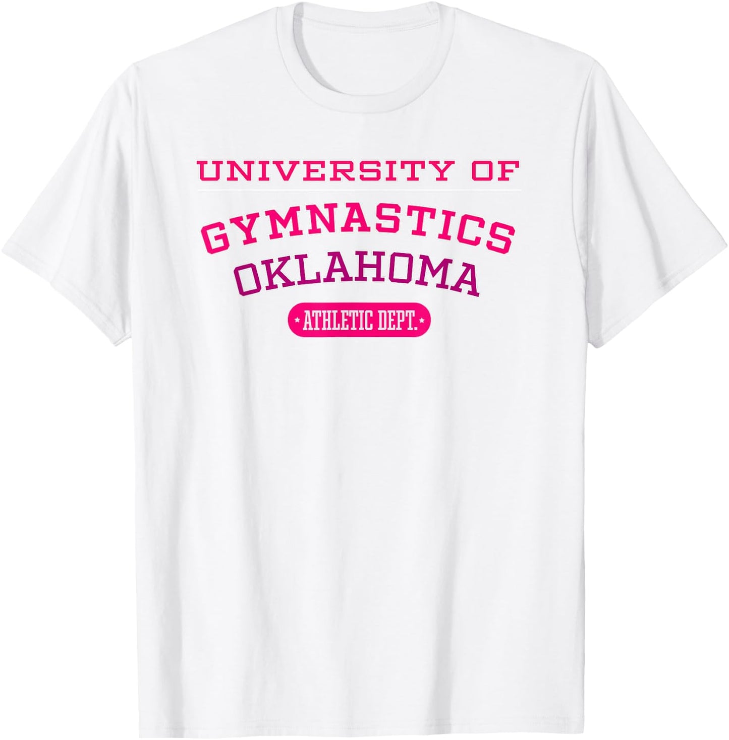 University of Gymnastics OKLAHOMA Athletic Dept. T-Shirt - T-Shirt | White