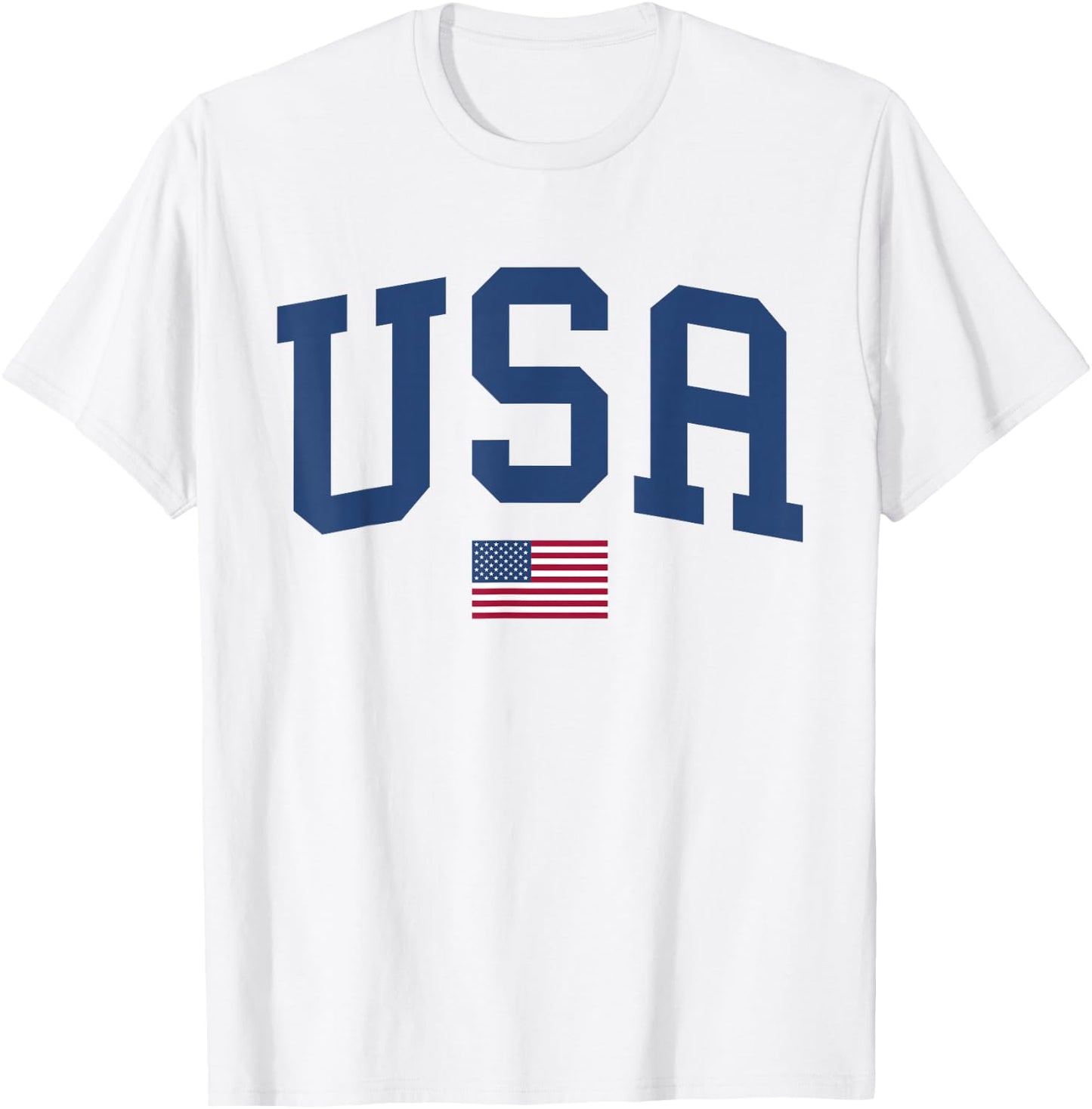 USA T Shirt Women Men Kids Patriotic American Flag July 4th T-Shirt - T-Shirt | White