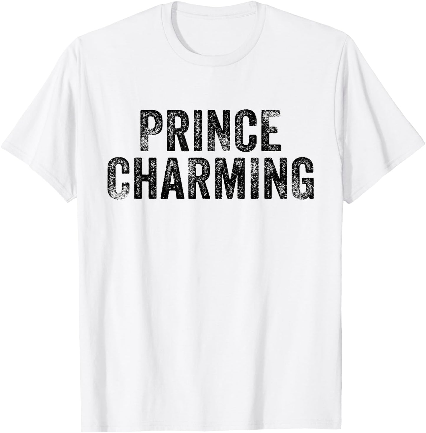 Prince Charming Fairy Tale Hero Funny Vintage Distressed T-Shirt - T-Shirt | White