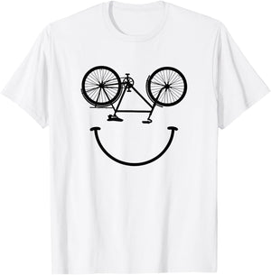 Smiling face Bike Smile cycling Bicycle Smiling Face T-Shirt - T-Shirt | White