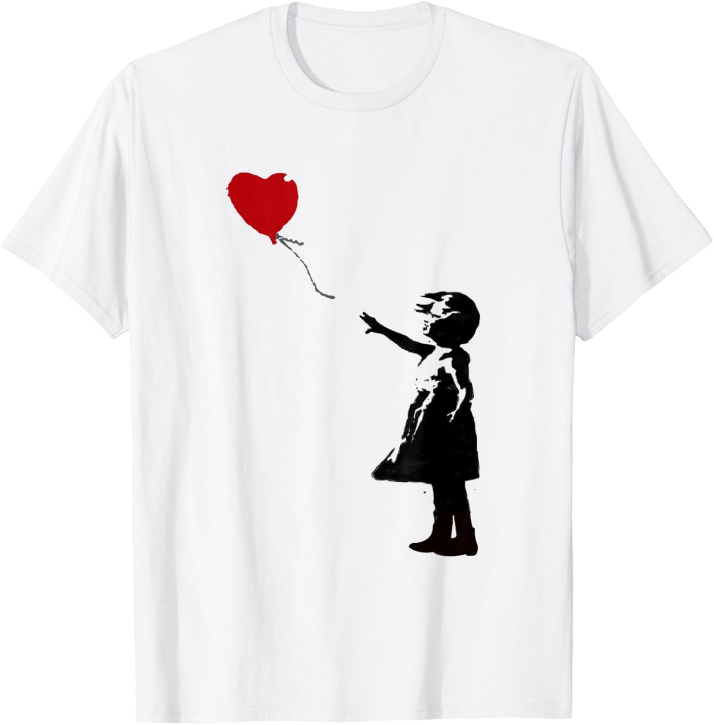 Heart Balloon Girl T-Shirt - T-Shirt | White