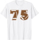 Football 75 Jersey Number T-Shirt - T-Shirt | White