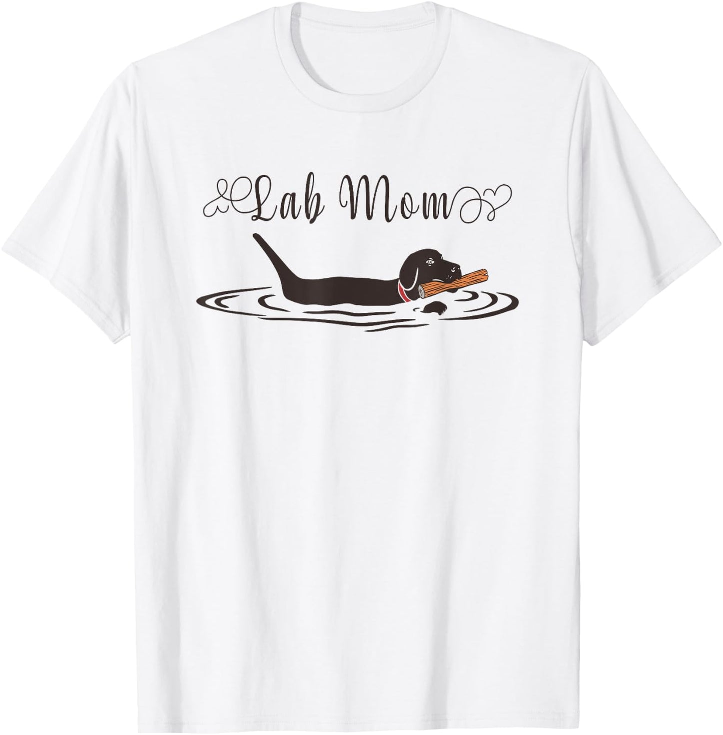 Lab Mom Black Labrador Retriever T-Shirt - T-Shirt | White