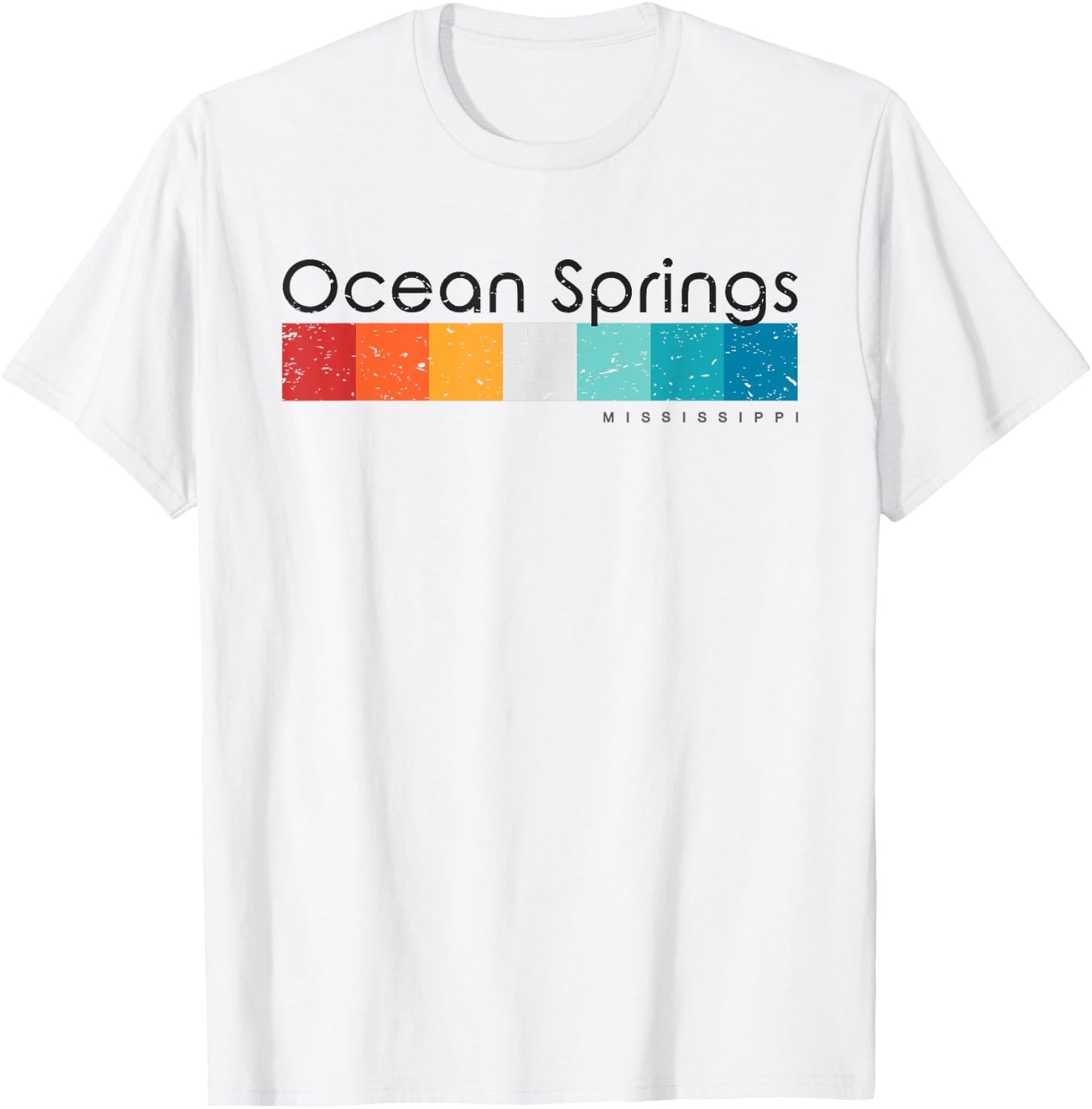 Vintage Ocean Springs Mississippi MS Retro Design T-Shirt - T-Shirt | White
