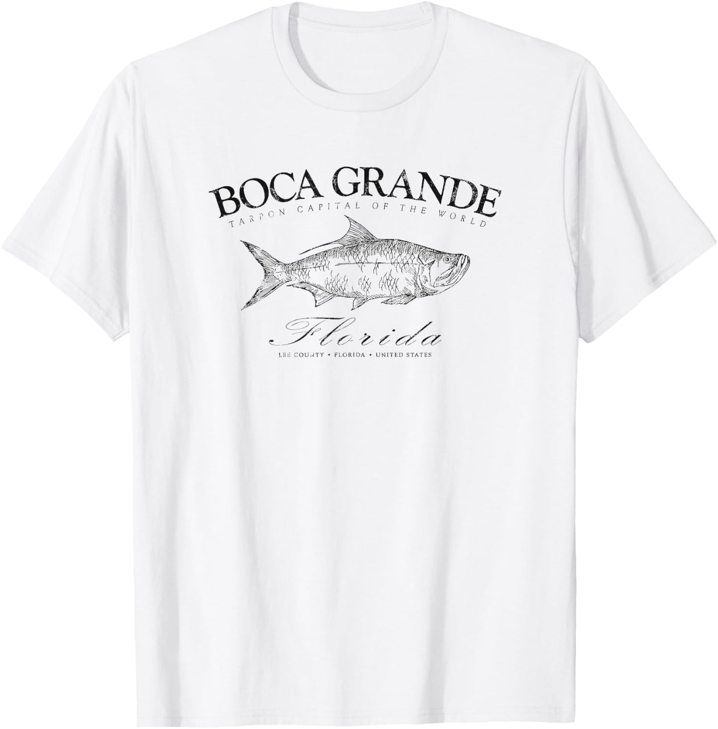 Boca Grande Tarpon Capital of the World Gasparilla T-Shirt - T-Shirt | White
