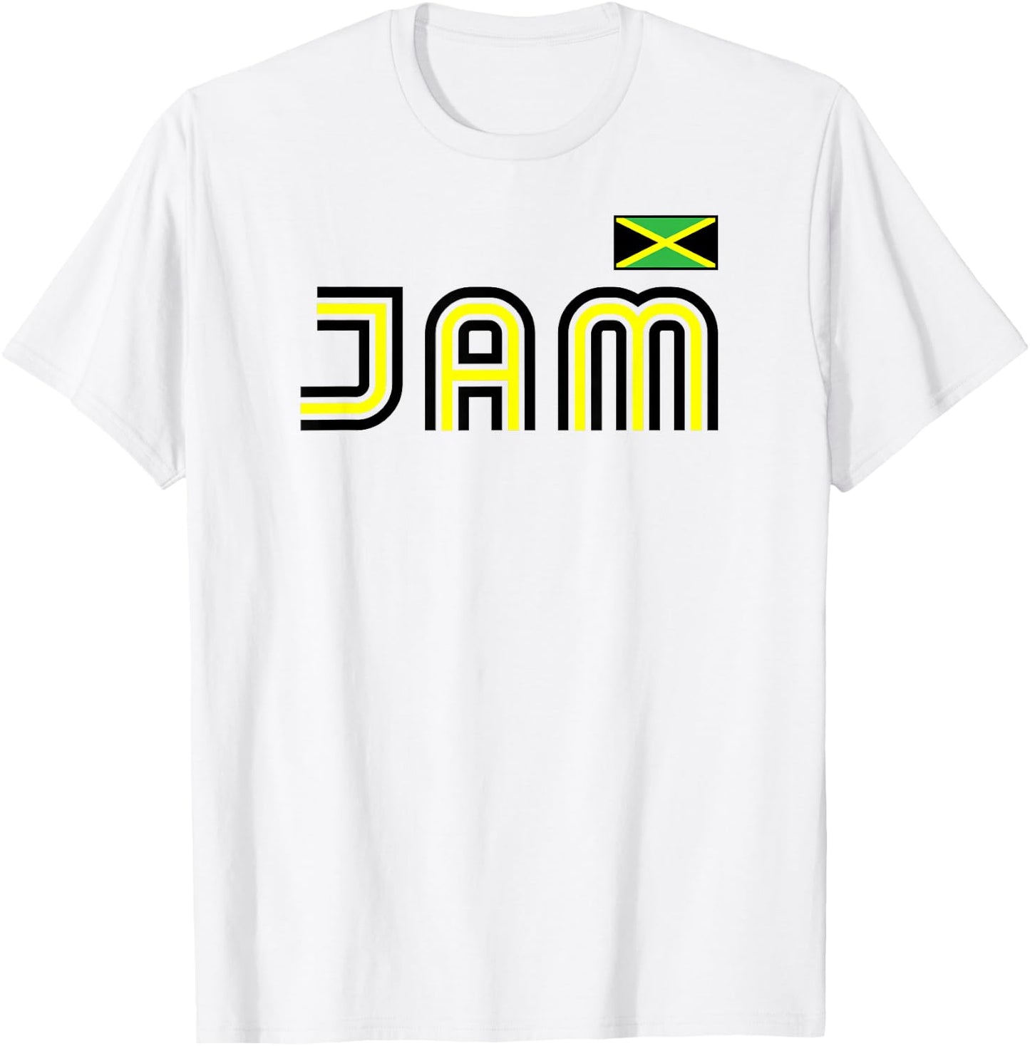 Jamaica Flag Retro International Country Jamaican Pride T-Shirt - T-Shirt | White