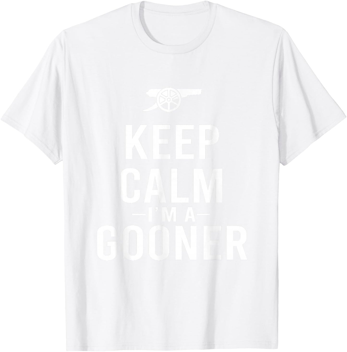Keep Calm I'm a Gooner Jersey T-Shirt - T-Shirt | White