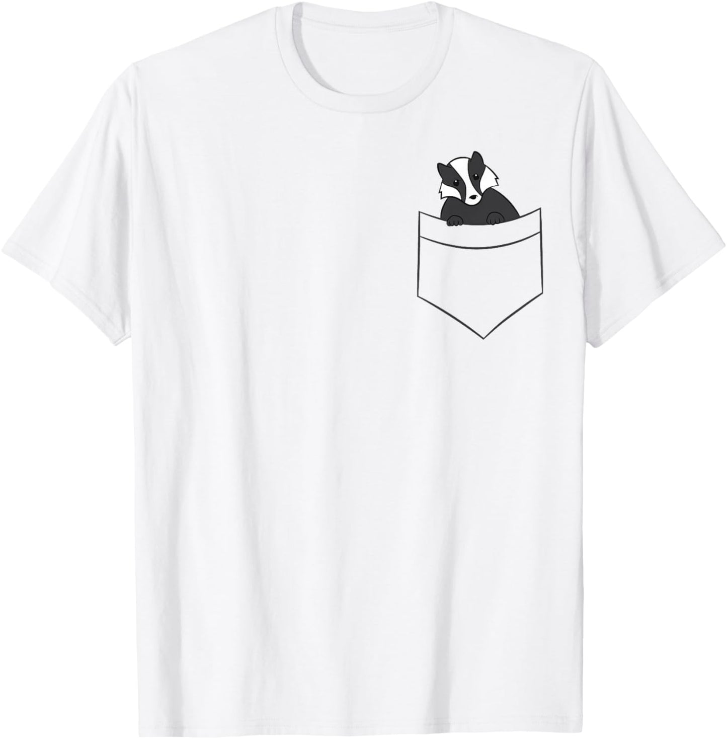 Honey Badger In A Pocket Funny Honey Badger T-Shirt - T-Shirt | White