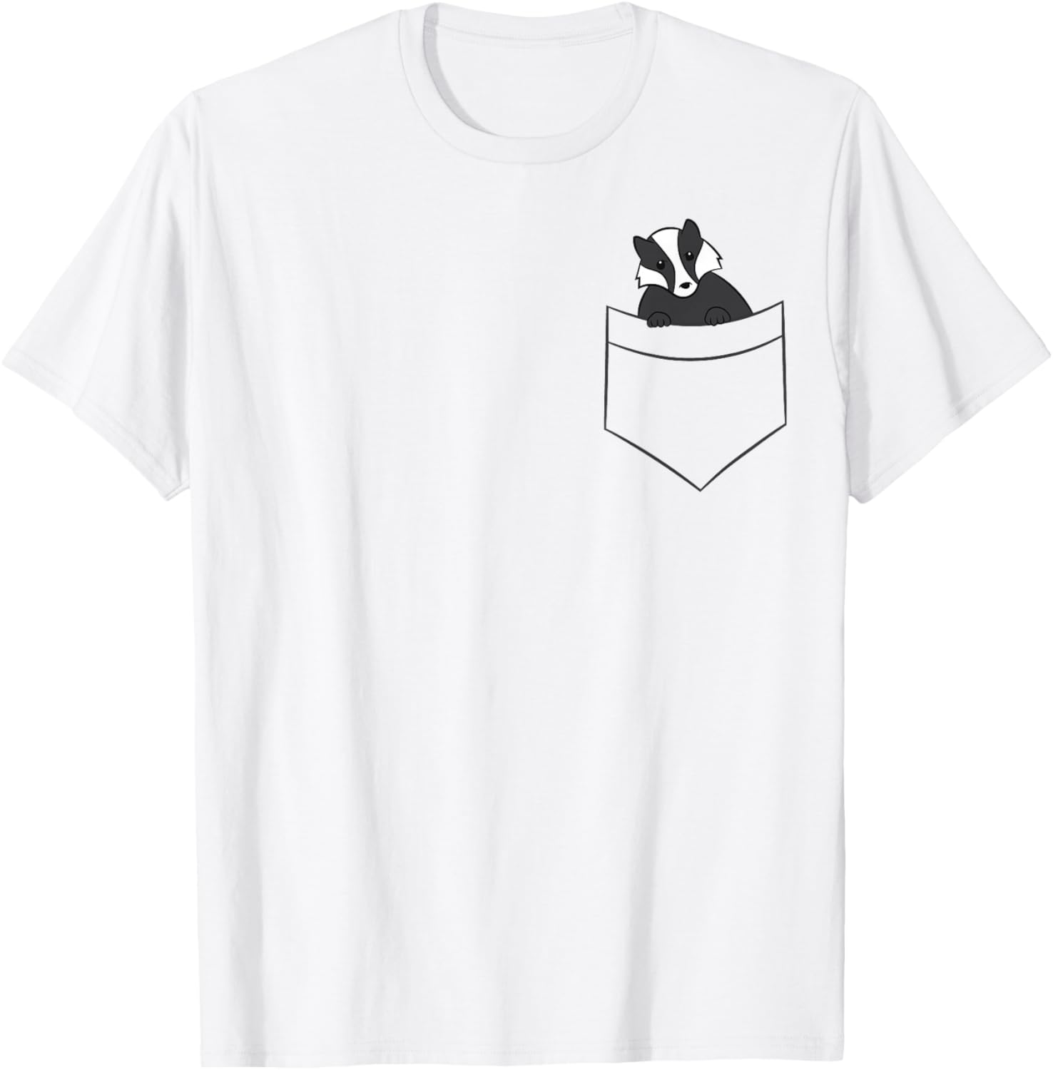 Honey Badger In A Pocket Funny Honey Badger T-Shirt - T-Shirt | White