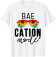 Vacation Summer Cute Couples Matching Baecation Mode T-Shirt - T-Shirt | White
